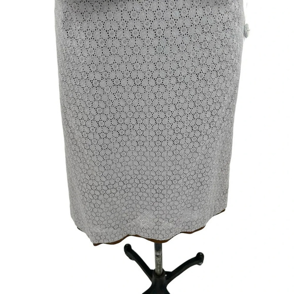 Orla Kiely Gray Eyelet Lace Two Piece Skirt Suit Set Size 4 - Picture 3 of 12